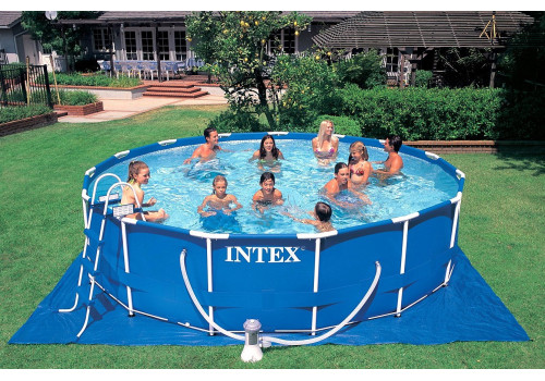 28234 Каркасный бассейн круглый Intex, 457х107см, фильтр-насос картр 3785 л/ч (28232, 28236)