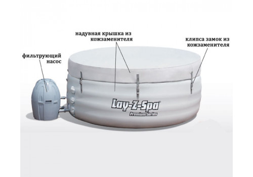 54112 Бассейн СПА с эффектом джакузи Lay-Z-Spa Vegas Bestway 54112 196х61 см