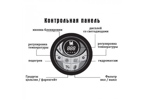 54112 Бассейн СПА с эффектом джакузи Lay-Z-Spa Vegas Bestway 54112 196х61 см