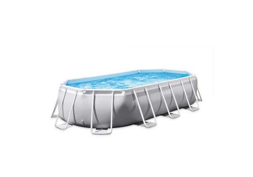 26798 Каркасный бассейн Intex Prism Frame Pool Oval (овал) 6,10х3,05х1,22+фильтр-насос картр. 5678 л/ч