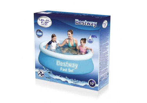 Бассейн надувной Fast Set, 183 x 51 см, 57392 Bestway