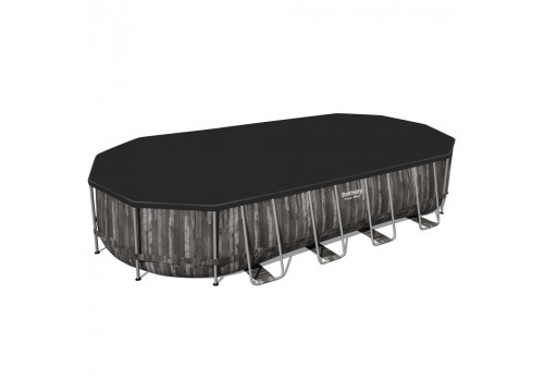 5611T Bestway Овальный каркасный бассейн, 732х366х122см +фильтр-насос, лестница, тент