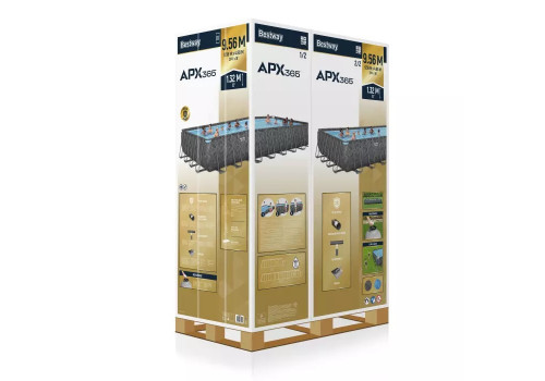 561KJ Bestway, Каркасный прямоугольный бассейн APX-365, 956х488х132см