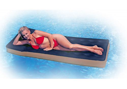 Надувной туристический матрас Кемпинг (Fabric camping mat), односпальный, 189х72х20 см 68798
